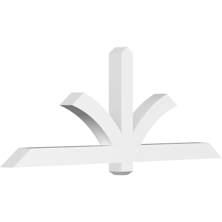 Ekena Millwork Redmond Architectural Grade PVC Gable Bracket, 72"W x 27"H x 4"D x 4"F, 9/12 Pitch GBP072X27X0404RED00